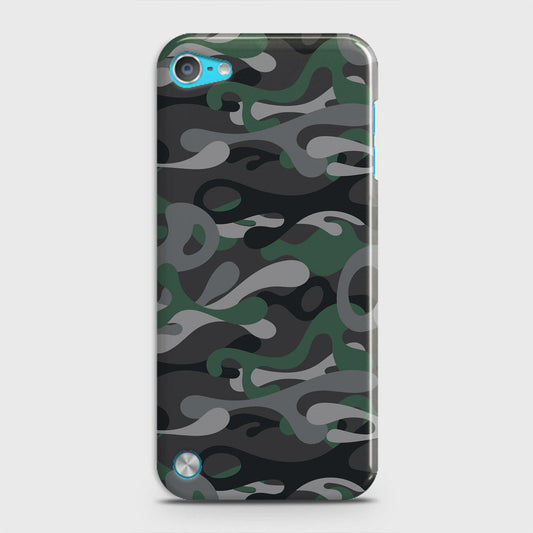 iPod Touch 5 Cover - Camo Series - Green & Grey Design - Matte Finish - Snap On Hard Case with LifeTime Colors Guarantee