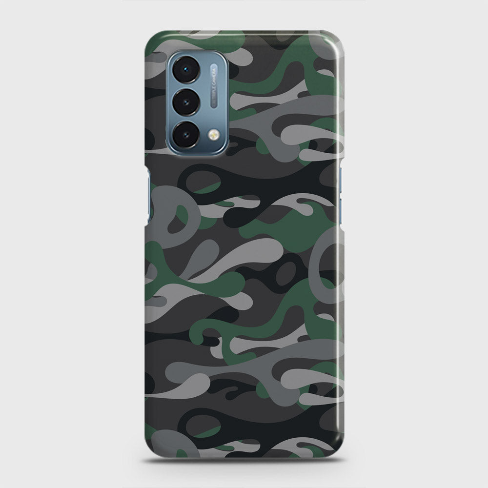 OnePlus Nord N200 5G Cover - Camo Series - Green & Grey Design - Matte Finish - Snap On Hard Case with LifeTime Colors Guarantee