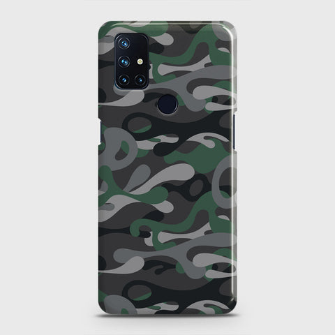 OnePlus Nord N10 5G Cover - Camo Series - Green & Grey Design - Matte Finish - Snap On Hard Case with LifeTime Colors Guarantee