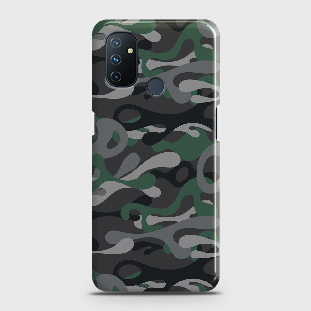 OnePlus Nord N100 Cover - Camo Series - Green & Grey Design - Matte Finish - Snap On Hard Case with LifeTime Colors Guarantee