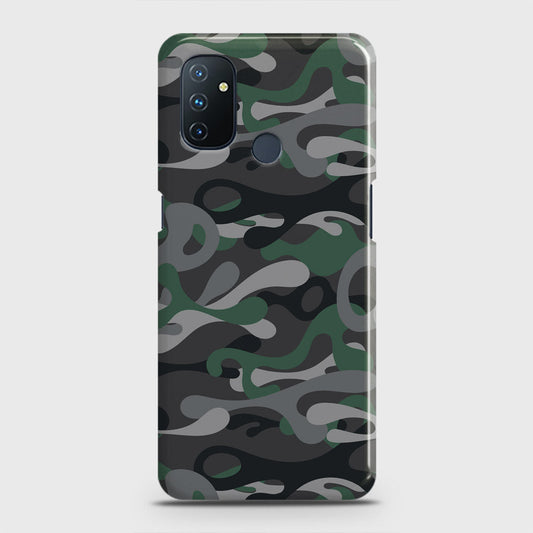 OnePlus Nord N100 Cover - Camo Series - Green & Grey Design - Matte Finish - Snap On Hard Case with LifeTime Colors Guarantee