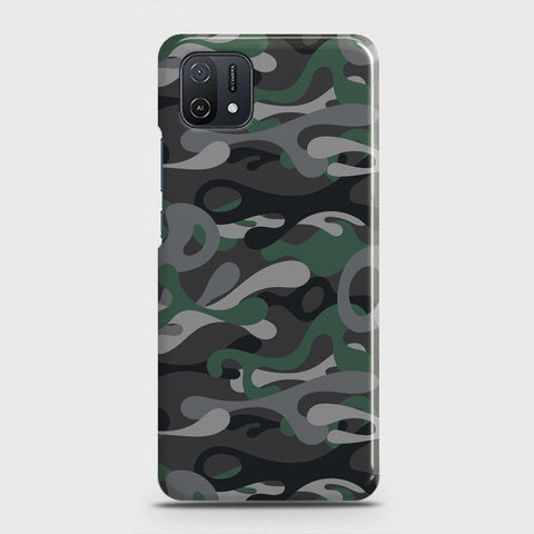 Oppo A16K Cover - Camo Series - Green & Grey Design - Matte Finish - Snap On Hard Case with LifeTime Colors Guarantee