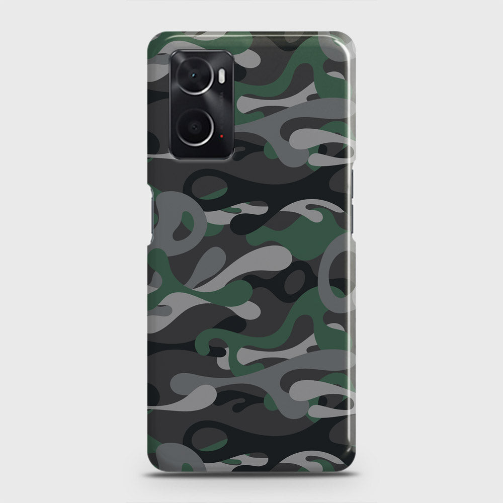 Oppo A36 Cover - Camo Series - Green & Grey Design - Matte Finish - Snap On Hard Case with LifeTime Colors Guarantee