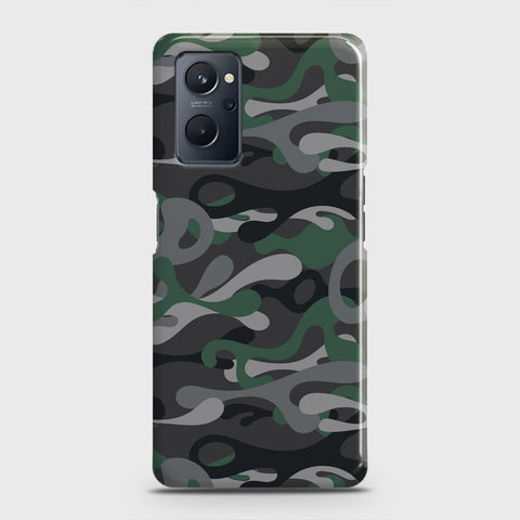 Realme 9i Cover - Camo Series - Green & Grey Design - Matte Finish - Snap On Hard Case with LifeTime Colors Guarantee