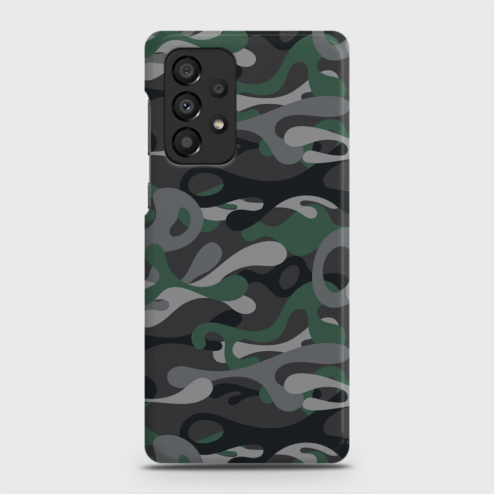 Samsung Galaxy A73 5G Cover - Camo Series - Green & Grey Design - Matte Finish - Snap On Hard Case with LifeTime Colors Guarantee