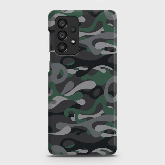 Samsung Galaxy A73 5G Cover - Camo Series - Green & Grey Design - Matte Finish - Snap On Hard Case with LifeTime Colors Guarantee