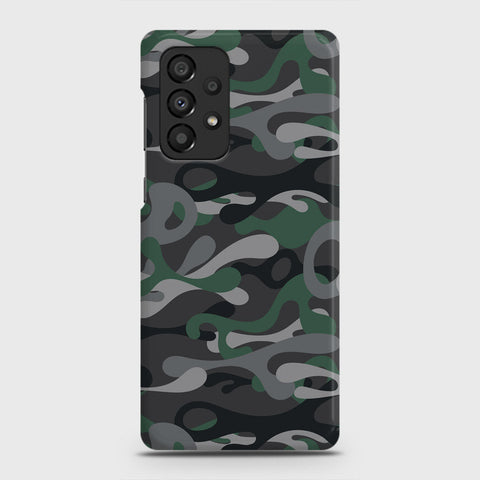 Samsung Galaxy A73 5G Cover - Camo Series - Green & Grey Design - Matte Finish - Snap On Hard Case with LifeTime Colors Guarantee