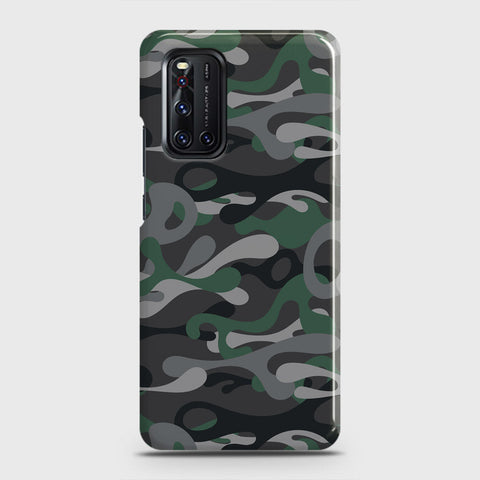 Vivo V19  Cover - Camo Series - Green & Grey Design - Matte Finish - Snap On Hard Case with LifeTime Colors Guarantee