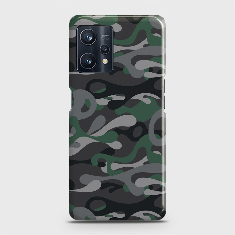 Realme 9 Pro Plus Cover - Camo Series - Green & Grey Design - Matte Finish - Snap On Hard Case with LifeTime Colors Guarantee