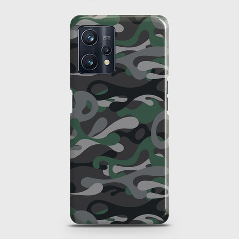 Realme 9 Pro Plus Cover - Camo Series - Green & Grey Design - Matte Finish - Snap On Hard Case with LifeTime Colors Guarantee