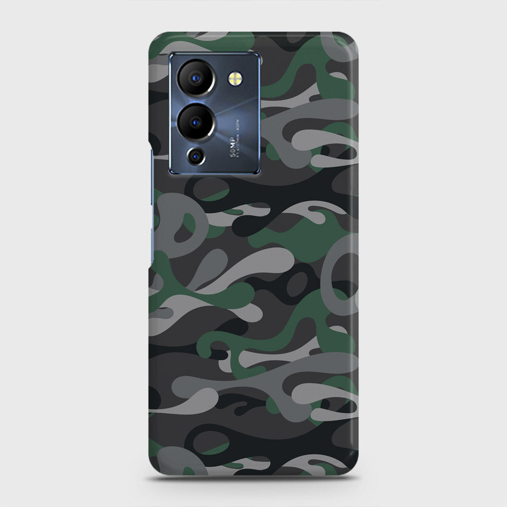 Infinix Note 12 G96 Cover - Camo Series - Green & Grey Design - Matte Finish - Snap On Hard Case with LifeTime Colors Guarantee