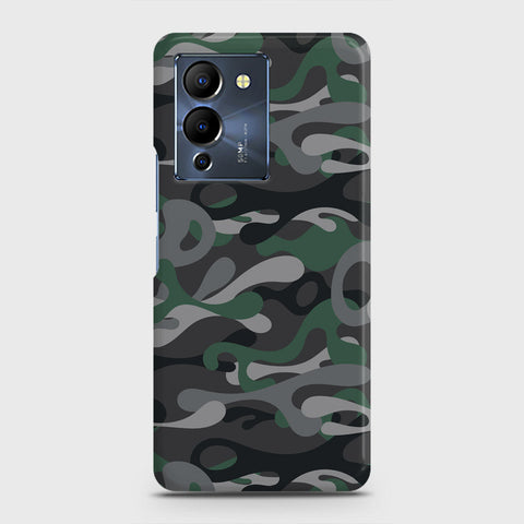 Infinix Note 12 G96 Cover - Camo Series - Green & Grey Design - Matte Finish - Snap On Hard Case with LifeTime Colors Guarantee