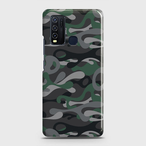 Vivo Y50  Cover - Camo Series - Green & Grey Design - Matte Finish - Snap On Hard Case with LifeTime Colors Guarantee