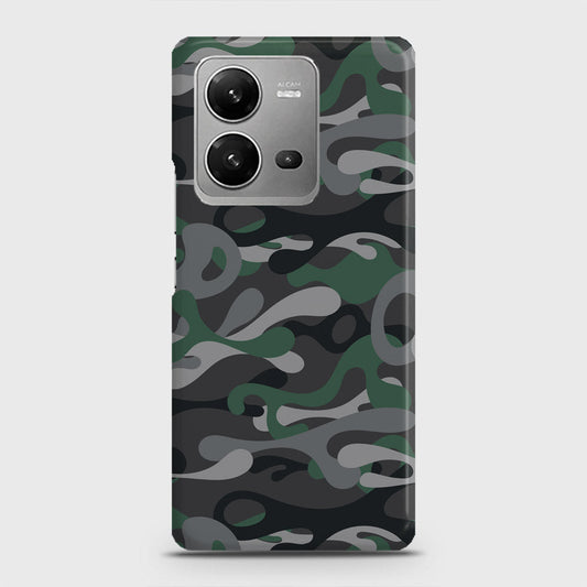 Vivo V25 Cover - Camo Series - Green & Grey Design - Matte Finish - Snap On Hard Case with LifeTime Colors Guarantee