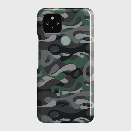 Google Pixel 5 +XL Cover - Camo Series - Green & Grey Design - Matte Finish - Snap On Hard Case with LifeTime Colors Guarantee