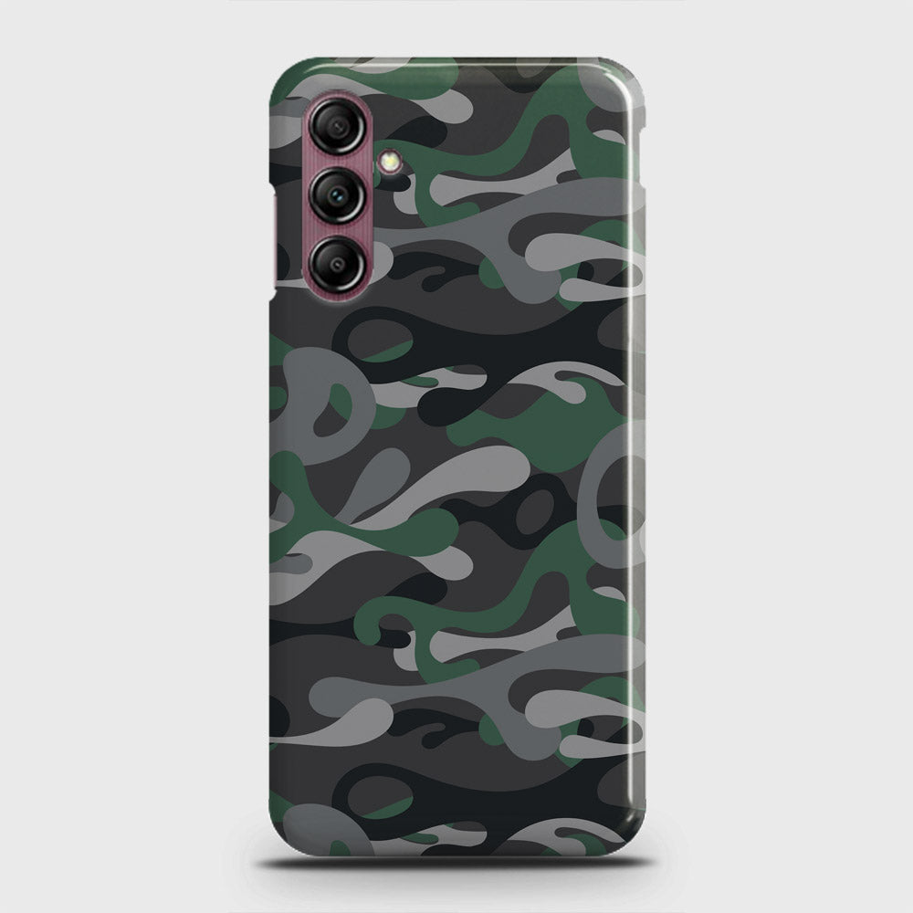 Samsung Galaxy A14 4G Cover - Camo Series - Green & Grey Design - Matte Finish - Snap On Hard Case with LifeTime Colors Guarantee