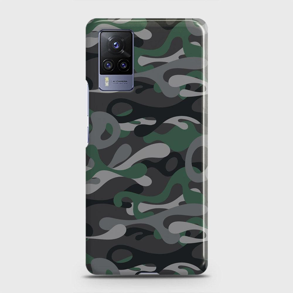 Vivo X60 Pro  Cover - Camo Series - Green & Grey Design - Matte Finish - Snap On Hard Case with LifeTime Colors Guarantee