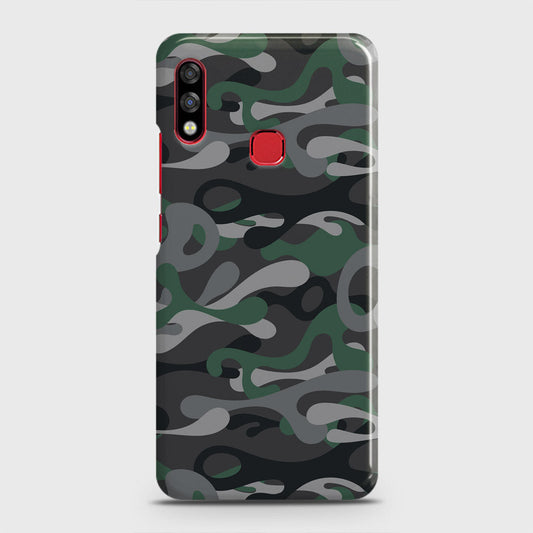 Infinix Hot 7 Pro Cover - Camo Series - Green & Grey Design - Matte Finish - Snap On Hard Case with LifeTime Colors Guarantee