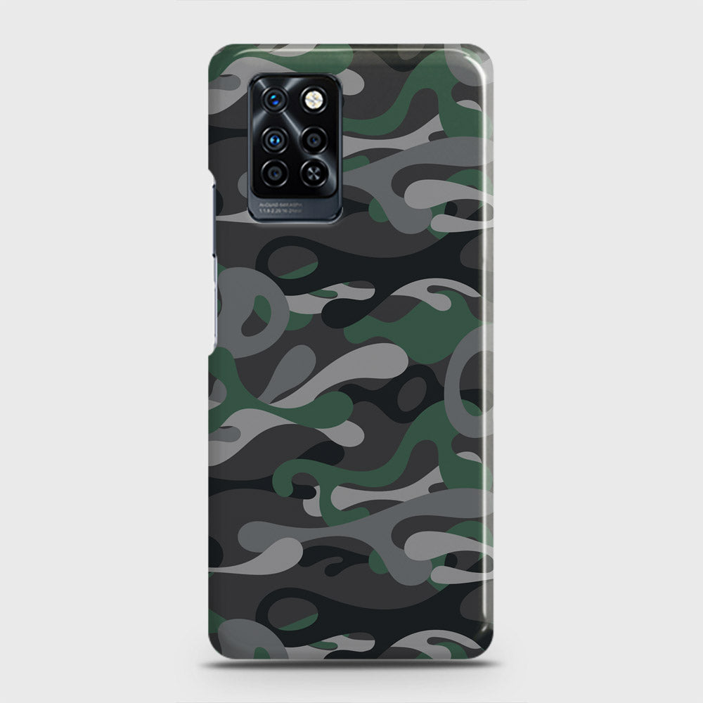 Infinix Note 10 Pro Cover - Camo Series - Green & Grey Design - Matte Finish - Snap On Hard Case with LifeTime Colors Guarantee