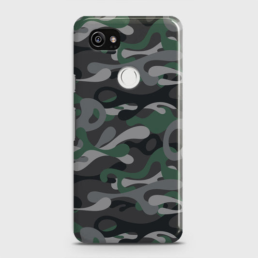 Google Pixel 2 XL Cover - Camo Series - Green & Grey Design - Matte Finish - Snap On Hard Case with LifeTime Colors Guarantee