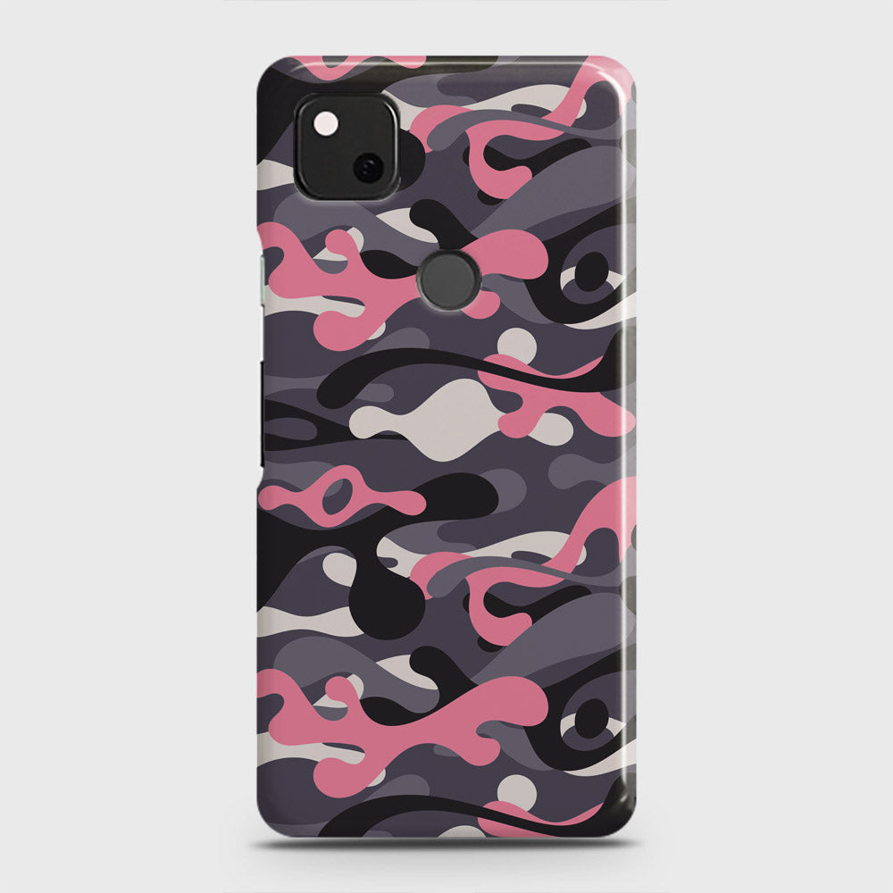 Google Pixel 4a Cover - Camo Series - Pink & Grey - Matte Finish - Snap On Hard Case with LifeTime Colors Guarantee
