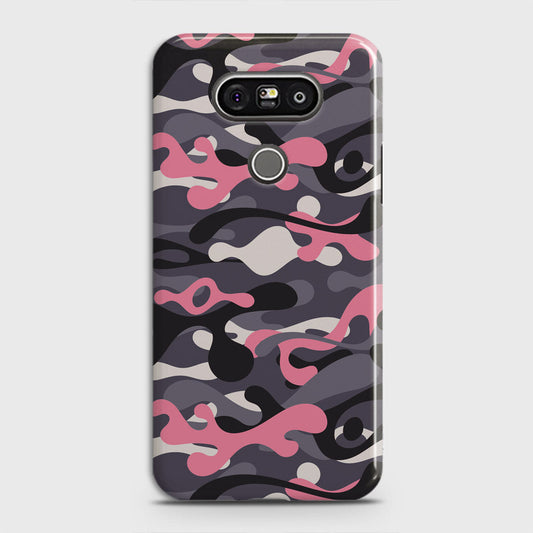 LG G5 Cover - Camo Series - Pink & Grey Design - Matte Finish - Snap On Hard Case with LifeTime Colors Guarantee