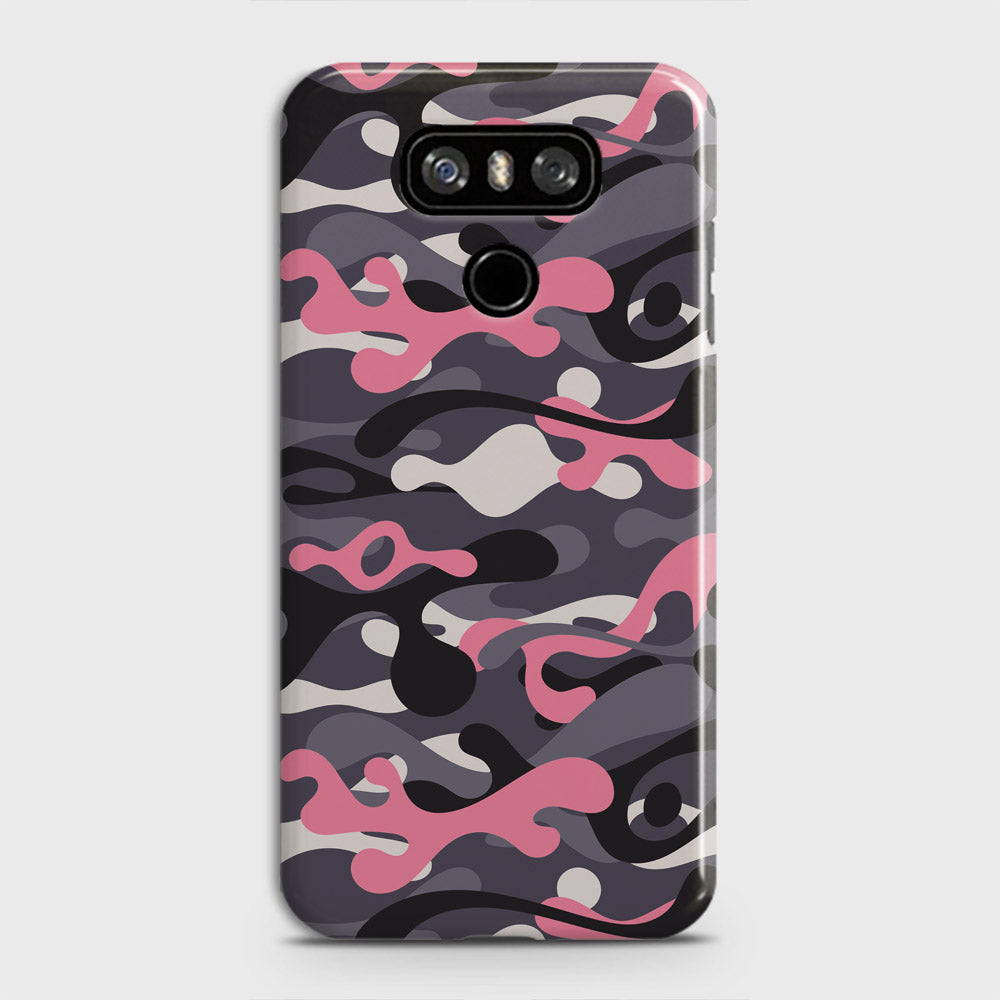 LG G6 Cover - Camo Series - Pink & Grey Design - Matte Finish - Snap On Hard Case with LifeTime Colors Guarantee