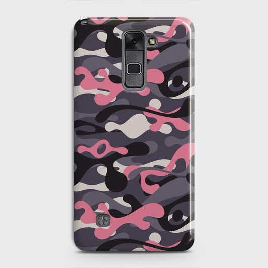 LG Stylus 2 / Stylus 2 Plus / Stylo 2 / Stylo 2 Plus Cover - Camo Series - Pink & Grey Design - Matte Finish - Snap On Hard Case with LifeTime Colors Guarantee