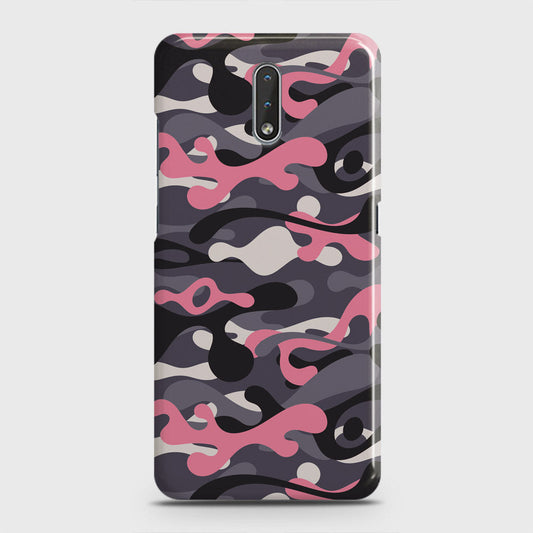 Nokia 2.3 Cover - Camo Series - Pink & Grey Design - Matte Finish - Snap On Hard Case with LifeTime Colors Guarantee
