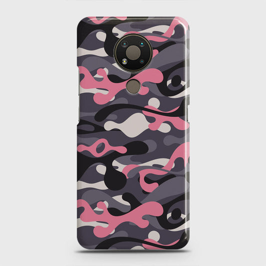 Nokia 3.4 Cover - Camo Series - Pink & Grey Design - Matte Finish - Snap On Hard Case with LifeTime Colors Guarantee