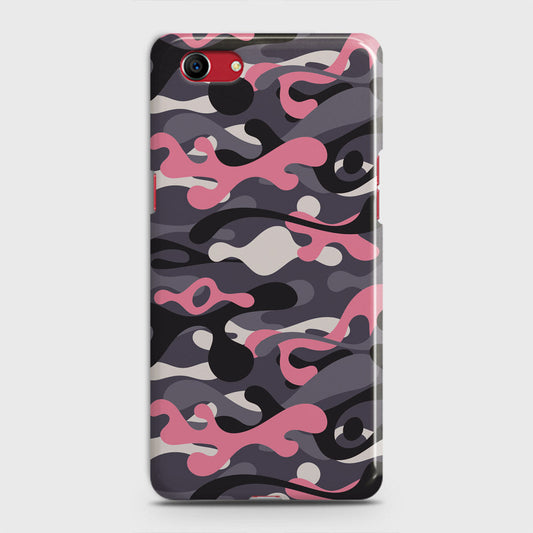 Oppo A1k  Cover - Camo Series - Pink & Grey Design - Matte Finish - Snap On Hard Case with LifeTime Colors Guarantee