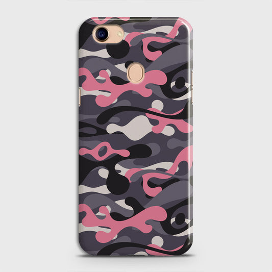 Oppo F5 / F5 Youth Cover - Camo Series - Pink & Grey Design - Matte Finish - Snap On Hard Case with LifeTime Colors Guarantee