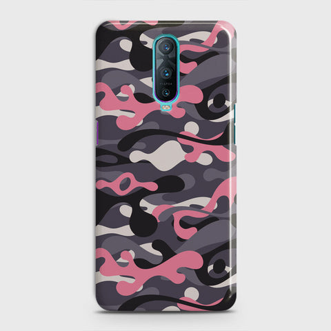 Oppo R17 Pro Cover - Camo Series - Pink & Grey Design - Matte Finish - Snap On Hard Case with LifeTime Colors Guarantee