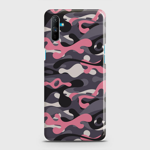 Realme C3 Cover - Camo Series - Pink & Grey Design - Matte Finish - Snap On Hard Case with LifeTime Colors Guarantee
