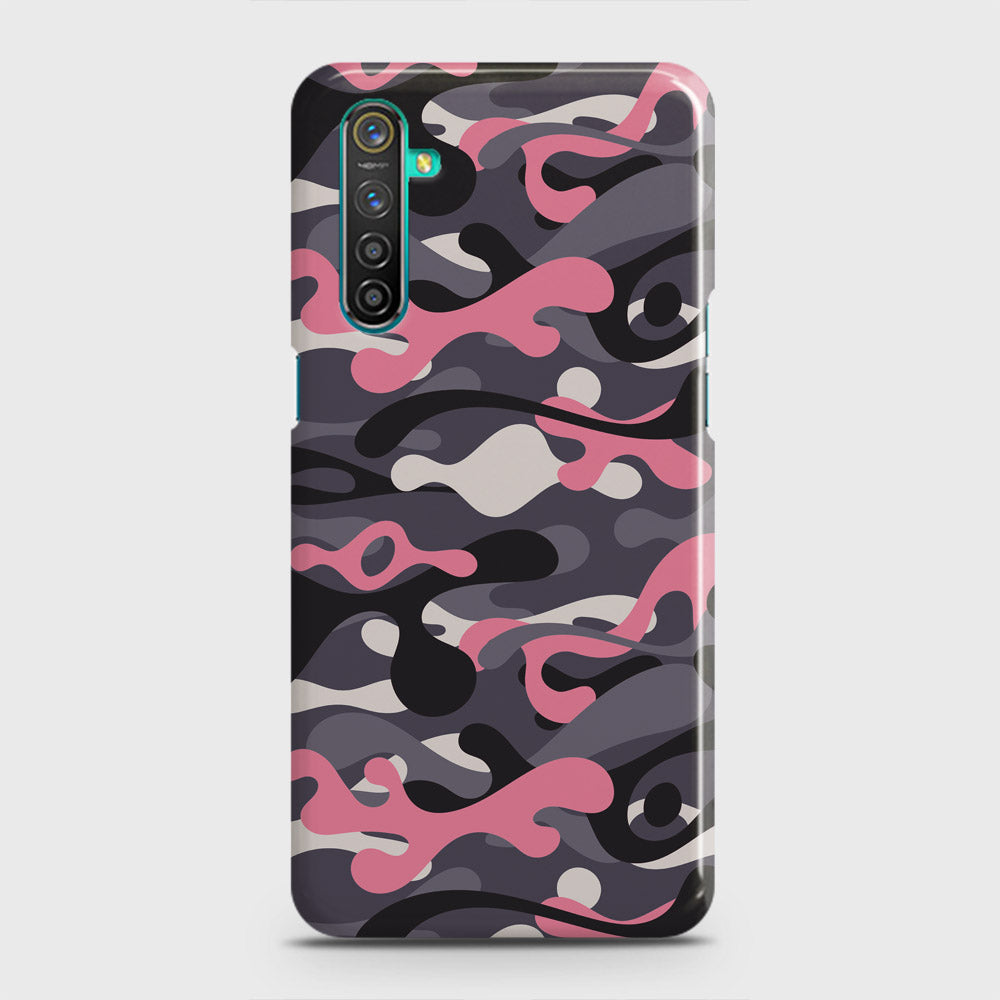 Realme 6s Cover - Camo Series - Pink & Grey Design - Matte Finish - Snap On Hard Case with LifeTime Colors Guarantee