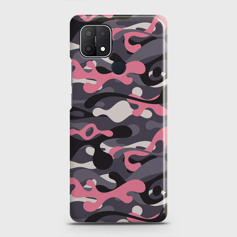 Realme C25 Cover - Camo Series - Pink & Grey Design - Matte Finish - Snap On Hard Case with LifeTime Colors Guarantee