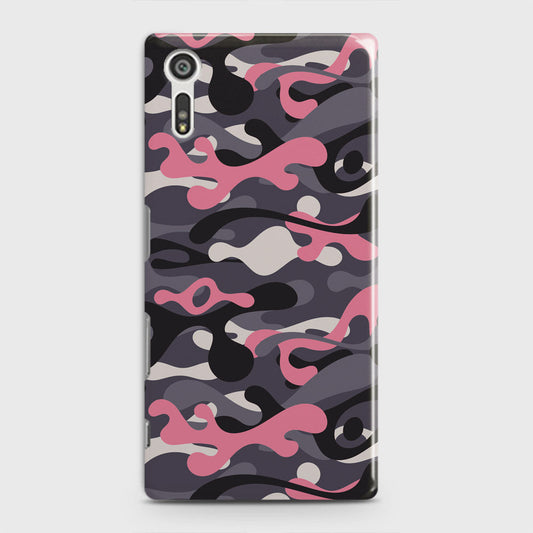 Sony Xperia XZ / XZs Cover - Camo Series - Pink & Grey Design - Matte Finish - Snap On Hard Case with LifeTime Colors Guarantee