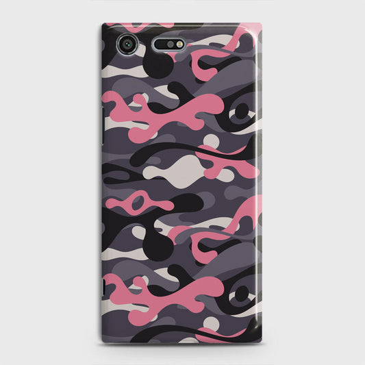 Sony Xperia XZ Premium Cover - Camo Series - Pink & Grey Design - Matte Finish - Snap On Hard Case with LifeTime Colors Guarantee