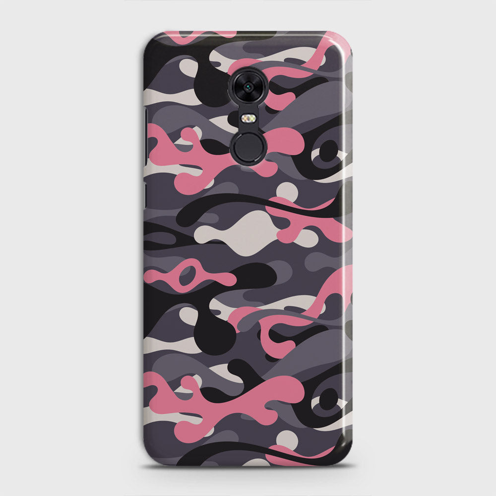 Xiaomi Redmi 5  Cover - Camo Series - Pink & Grey Design - Matte Finish - Snap On Hard Case with LifeTime Colors Guarantee