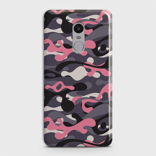 Xiaomi Redmi Note 4 / 4X Cover - Camo Series - Pink & Grey Design - Matte Finish - Snap On Hard Case with LifeTime Colors Guarantee