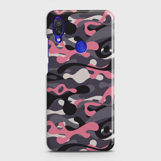 Xiaomi Redmi Note 7 Pro Cover - Camo Series - Pink & Grey Design - Matte Finish - Snap On Hard Case with LifeTime Colors Guarantee