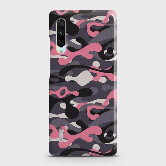 Xiaomi Mi A3 Cover - Camo Series - Pink & Grey Design - Matte Finish - Snap On Hard Case with LifeTime Colors Guarantee