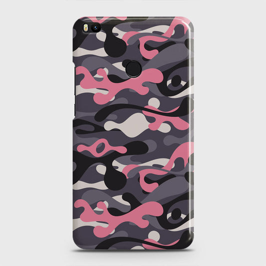 Xiaomi Mi Max 2 Cover - Camo Series - Pink & Grey Design - Matte Finish - Snap On Hard Case with LifeTime Colors Guarantee