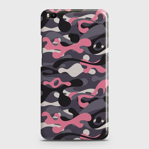 Xiaomi Mi Max 2 Cover - Camo Series - Pink & Grey Design - Matte Finish - Snap On Hard Case with LifeTime Colors Guarantee