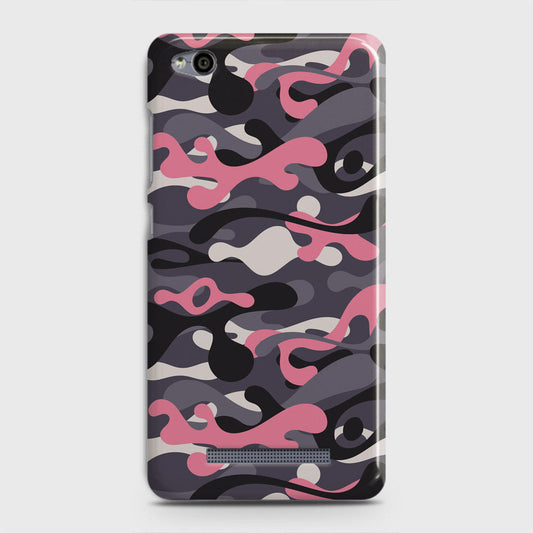 Xiaomi Redmi 4A Cover - Camo Series - Pink & Grey Design - Matte Finish - Snap On Hard Case with LifeTime Colors Guarantee