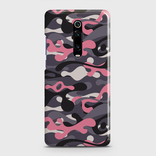 Xiaomi Redmi K20 Cover - Camo Series - Pink & Grey Design - Matte Finish - Snap On Hard Case with LifeTime Colors Guarantee