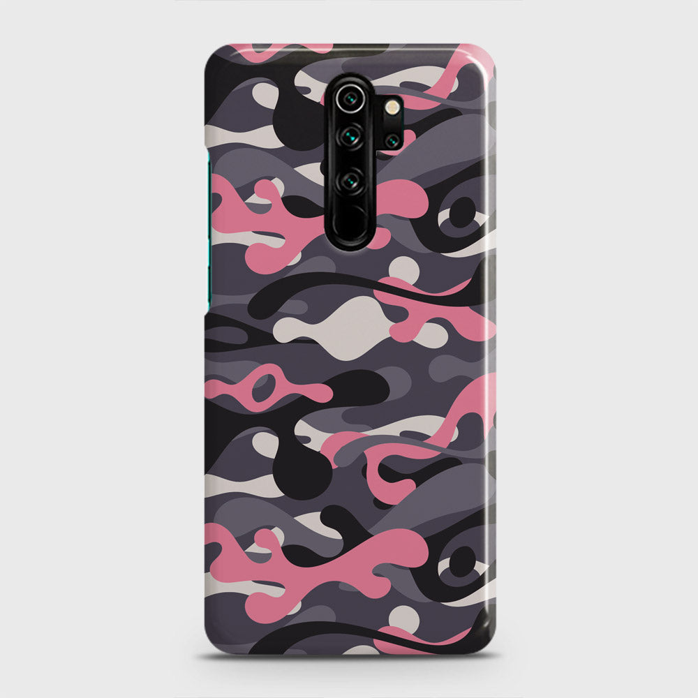 Xiaomi Redmi Note 8 Pro Cover - Camo Series - Pink & Grey Design - Matte Finish - Snap On Hard Case with LifeTime Colors Guarantee