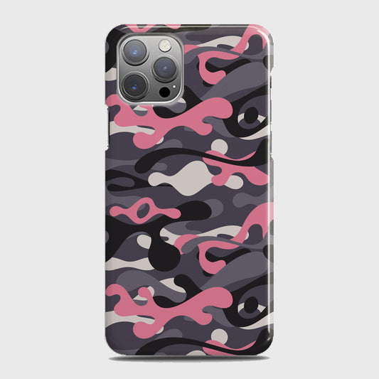 iPhone 12 Pro Max Cover - Camo Series - Pink & Grey - Matte Finish - Snap On Hard Case with LifeTime Colors Guarantee