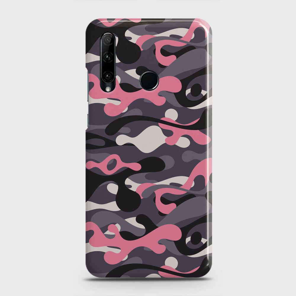 Honor 20 lite Cover - Camo Series - Pink & Grey Design - Matte Finish - Snap On Hard Case with LifeTime Colors Guarantee