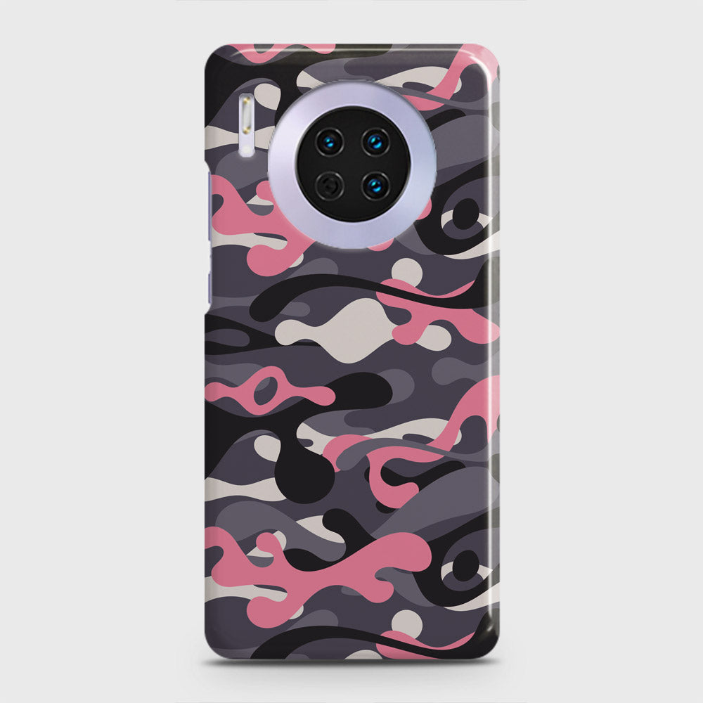 Huawei Mate 30 Cover - Camo Series - Pink & Grey Design - Matte Finish - Snap On Hard Case with LifeTime Colors Guarantee